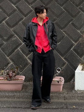 「epnok（エプノック）のアイテム」を使った、岡本幸大さん（メンズ・172cm）の春コーディネート