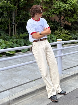 「FOSSIL（フォッシル）のアイテム」を使った、岡本幸大さん（メンズ・172cm）の夏コーディネート