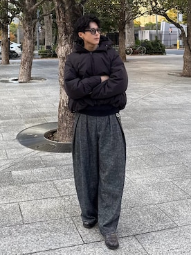 岡本幸大さん（メンズ・172cm）の冬コーディネート