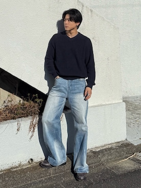 「Berwick1707（バーウィック）のアイテム」を使った、岡本幸大さん（メンズ・172cm）の春コーディネート