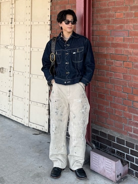 「アイテム（ブレスレット）」を使った、岡本幸大さん（メンズ・172cm）の春コーディネート