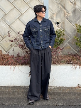 「SBG（エスビー）のアイテム」を使った、岡本幸大さん（メンズ・172cm）の冬コーディネート