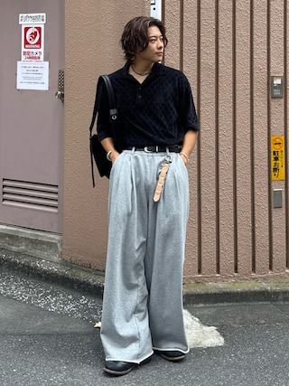 「INNOCENT(イノセント)の【LAST HEAVEN】ターコイズチューブビーズネックレス(ネックレス)」を使った、岡本幸大さん(メンズ・172cm)の夏コーディネート