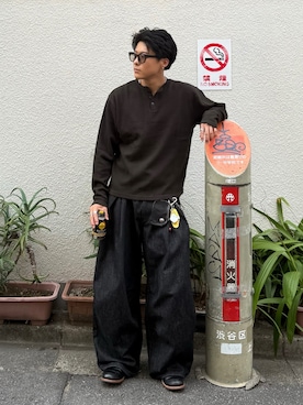 「アイテム（アクセサリー）」を使った、岡本幸大さん（メンズ・172cm・20代）の秋コーディネート