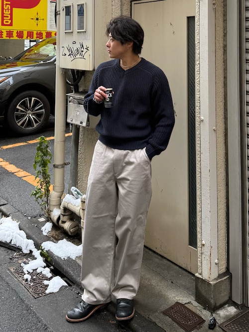 Steven Alan＞ ウエポン ニドム アーミー ノープリーツ トラウザーズ
