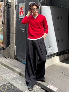 「アイテム（アクセサリー）」を使った、岡本幸大さん（メンズ・172cm）の秋コーディネート