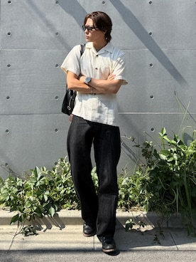 「FOSSIL（フォッシル）のアイテム」を使った、岡本幸大さん（メンズ・172cm）の夏コーディネート