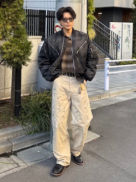 「アイテム（リング）」を使った、岡本幸大さん（メンズ・172cm）の冬コーディネート