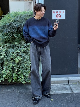 「SINSS（シンス）のアイテム」を使った、岡本幸大さん（メンズ・172cm）の秋コーディネート