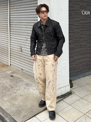 「CRIMIE(クライミー)のMIKE BIKER SHADE SUNGLASSES(サングラス)」を使った、岡本幸大さん(メンズ・172cm)の秋コーディネート