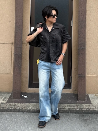 「Ray-Ban（レイバン）のRay-Ban レイバン サングラス Dmodels 0RB4392D (偏光レンズ・アジアンデザインモデル・ローブリッジフィット)（サングラス）」を使った、岡本幸大さん（メンズ・172cm）の春コーディネート