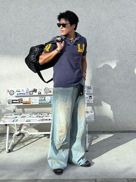 「VIVIFY（ビビファイ）のアイテム（アクセサリー）」を使った、岡本幸大さん（メンズ・172cm）の夏コーディネート
