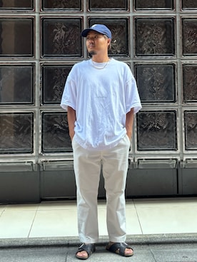 「CAHLUMN（カウラム）のCAHLUMN/カウラム 2-Pack Reversible Tee /ツーパック リバーシブルTシャツ（Tシャツ/カットソー）」を使った、charucharu0120さん（メンズ・169cm・30代）の夏コーディネート
