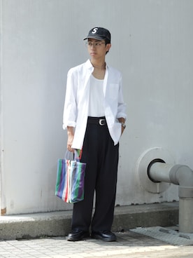 「アイテム（ハンドバッグ）」を使った、rikuさん（メンズ・164cm・20代）の夏コーディネート