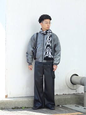 「アイテム（MA-1）」を使った、rikuさん（メンズ・164cm）の秋コーディネート