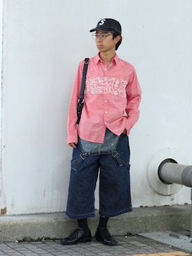 「アイテム（オールインワン・サロペット）」を使った、rikuさん（メンズ・164cm）の秋コーディネート