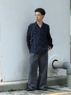 「Levi's（リーバイス）のLevi's/リーバイス Pleated Baggy Jeans バギージーンズ（デニムパンツ）」を使った、rikuさん（メンズ・164cm・20代）の秋コーディネート