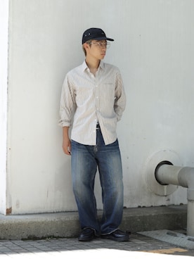 「低身長」｜「アイテム（キャップ）」を使った、rikuさん（メンズ・164cm）の夏コーディネート