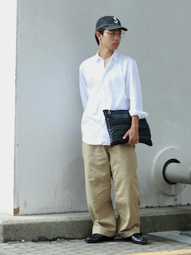 「アイテム（チノパンツ）」を使った、rikuさん（メンズ・164cm）の秋コーディネート