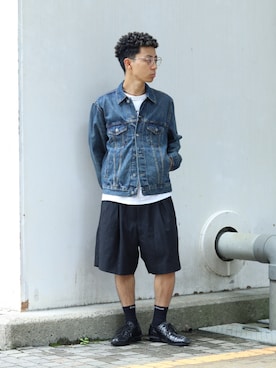 「ハーフパンツ」｜rikuさん（メンズ・164cm）の秋コーディネート