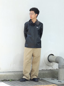 「アイテム（チノパンツ）」を使った、rikuさん（メンズ・164cm・20代）の秋コーディネート