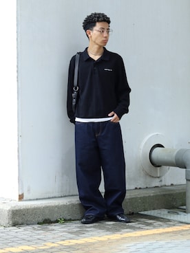 「アイテム（ポロシャツ）」を使った、rikuさん（メンズ・164cm）の秋コーディネート