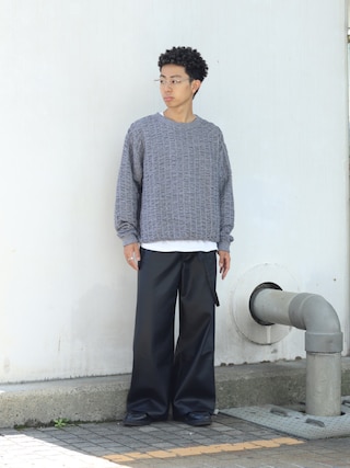 「Levi's（リーバイス）のLevi's/リーバイス XL STRAIGHT ブラック LEATHER NIGHT（その他パンツ）」を使った、rikuさん（メンズ・164cm）の秋コーディネート