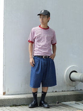 「アイテム（帽子）」を使った、rikuさん（メンズ・164cm）の夏コーディネート
