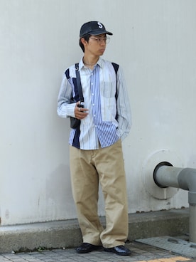 「Supreme （シュプリーム）のアイテム」を使った、rikuさん（メンズ・164cm）の秋コーディネート