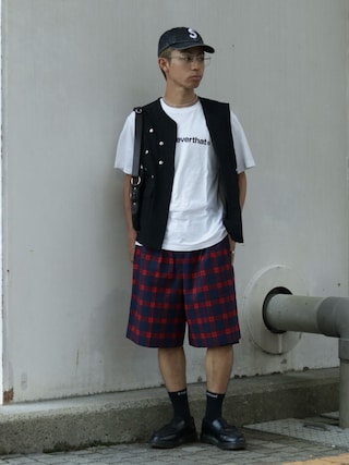 「thisisneverthat（ディスイズネバーザット）の(SS24)T-Logo Tee（Tシャツ/カットソー）」を使った、rikuさん（メンズ・164cm）の夏コーディネート