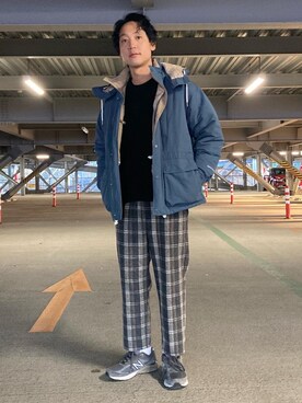 「CPCM（シーピーシーエム）のアイテム（ダウンジャケット/コート）」を使った、SHINJI OMINOさん（メンズ・182cm）の冬コーディネート