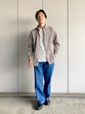 「BARENA（バレナ）のアイテム」を使った、SHINJI OMINOさん（メンズ・182cm）の秋コーディネート