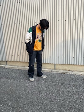 「SPINNS（スピンズ）のアイテム（スウェット）」を使った、けんとさん（メンズ・166cm）の春コーディネート