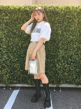 「べっ甲」｜ユウカさん（レディース・150cm）の夏コーディネート