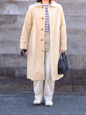 Yaeca ヤエカ のステンカラーコートを使ったレディース人気ファッションコーディネート Wear