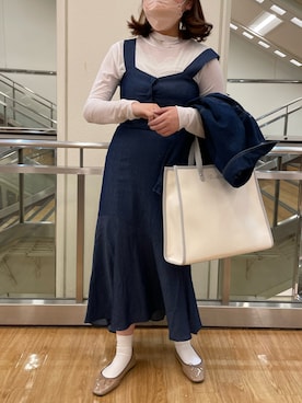 「OLIVE des OLIVE（オリーブデオリーブ）のアイテム（デニムジャケット）」を使った、sanaさん（レディース・157cm）の春コーディネート