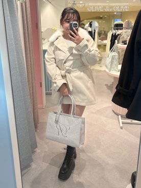 「アイテム（ステンカラーコート）」を使った、sanaさん（レディース・157cm）の秋コーディネート