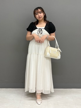 「OLIVE des OLIVE（オリーブデオリーブ）のアイテム（ワンピース/ドレス）」を使った、sanaさん（レディース・157cm）の夏コーディネート
