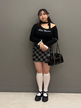「アイテム（ボストンバッグ）」を使った、sanaさん（レディース・157cm）の秋コーディネート