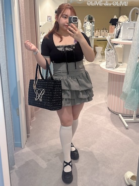 「OLIVE des OLIVE（オリーブデオリーブ）のアイテム」を使った、sanaさん（レディース・157cm）の春コーディネート