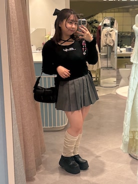 「アイテム（ヘアアクセサリー）」を使った、sanaさん（レディース・157cm）の冬コーディネート