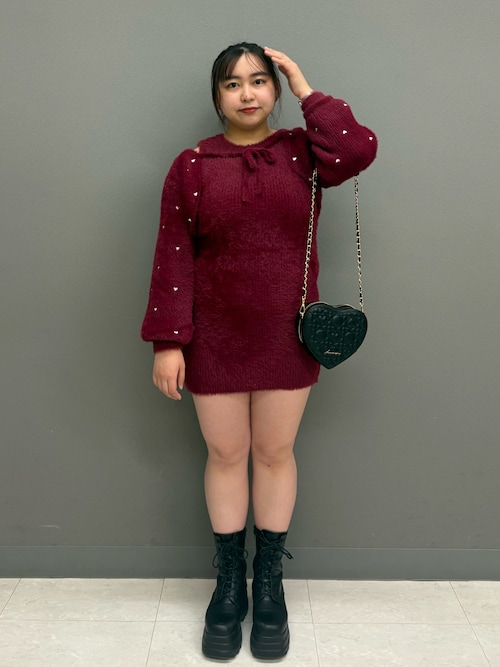 セール】ハート刺繍ニットワンピース（ワンピース）｜OLIVE des OLIVE