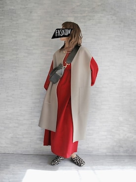 「ジレ」｜「アイテム（スリッポン）」を使った、ようなし太郎さん（レディース・160cm）の春コーディネート
