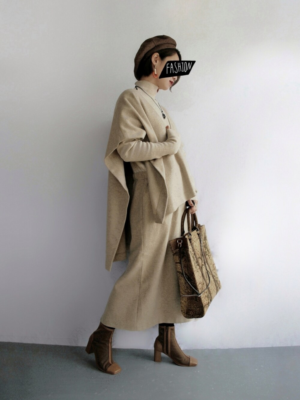 RIM.ARK（リムアーク）の「Wool fabric knit docking dress
