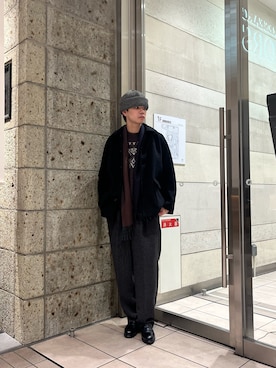 「アイテム（ニットキャップ/ビーニー）」を使った、ITOさん（メンズ・180cm）の秋コーディネート