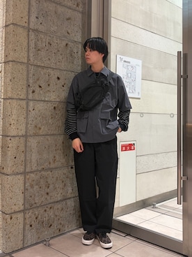 「URBAN RESEARCH DOORS（アーバンリサーチドアーズ）のVANS　EXCLUSIVE AUTHENTIC（スニーカー、ブラウン系）」を使った、ITOさん（メンズ・180cm）の春コーディネート