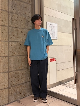 「URBAN RESEARCH DOORS（アーバンリサーチドアーズ）のL.L.Bean JAPAN EDITION　1980 SS CATALOG TROUT T-SHIRTS（Tシャツ/カットソー、グリーン系）」を使った、ITOさん（メンズ・180cm）の春コーディネート