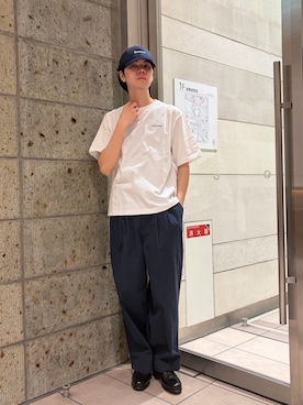 「URBAN RESEARCH DOORS（アーバンリサーチドアーズ）のTEKKEN ショートスリーブプリントTシャツ（Tシャツ/カットソー、ホワイト系）」を使った、ITOさん（メンズ・180cm）の春コーディネート