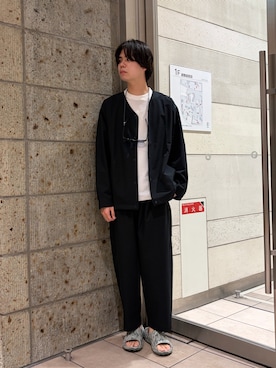 「アイテム（ノーカラージャケット）」を使った、ITOさん（メンズ・180cm）の春コーディネート