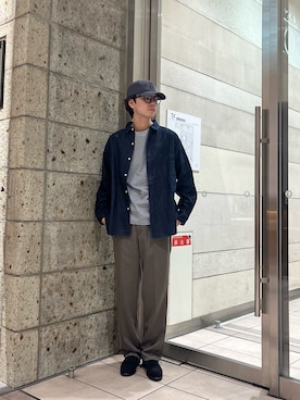 「アイテム（キャップ）」を使った、ITOさん（メンズ・180cm）の秋コーディネート